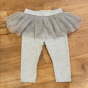 Baby girl Gymboree gray tutu leggings 12-18 months